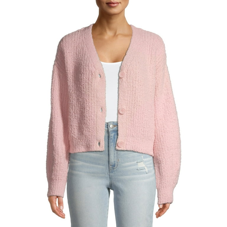 No Boundaries Juniors' Teddy Cardigan - Walmart.com