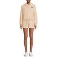 thumbnail image 1 of No Boundaries Juniors Teddy Hoodie and Shorts Lounge Set, 2-Piece, 1 of 5