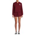 thumbnail image 1 of No Boundaries Juniors Teddy Hoodie and Shorts Lounge Set, 2-Piece, 1 of 5