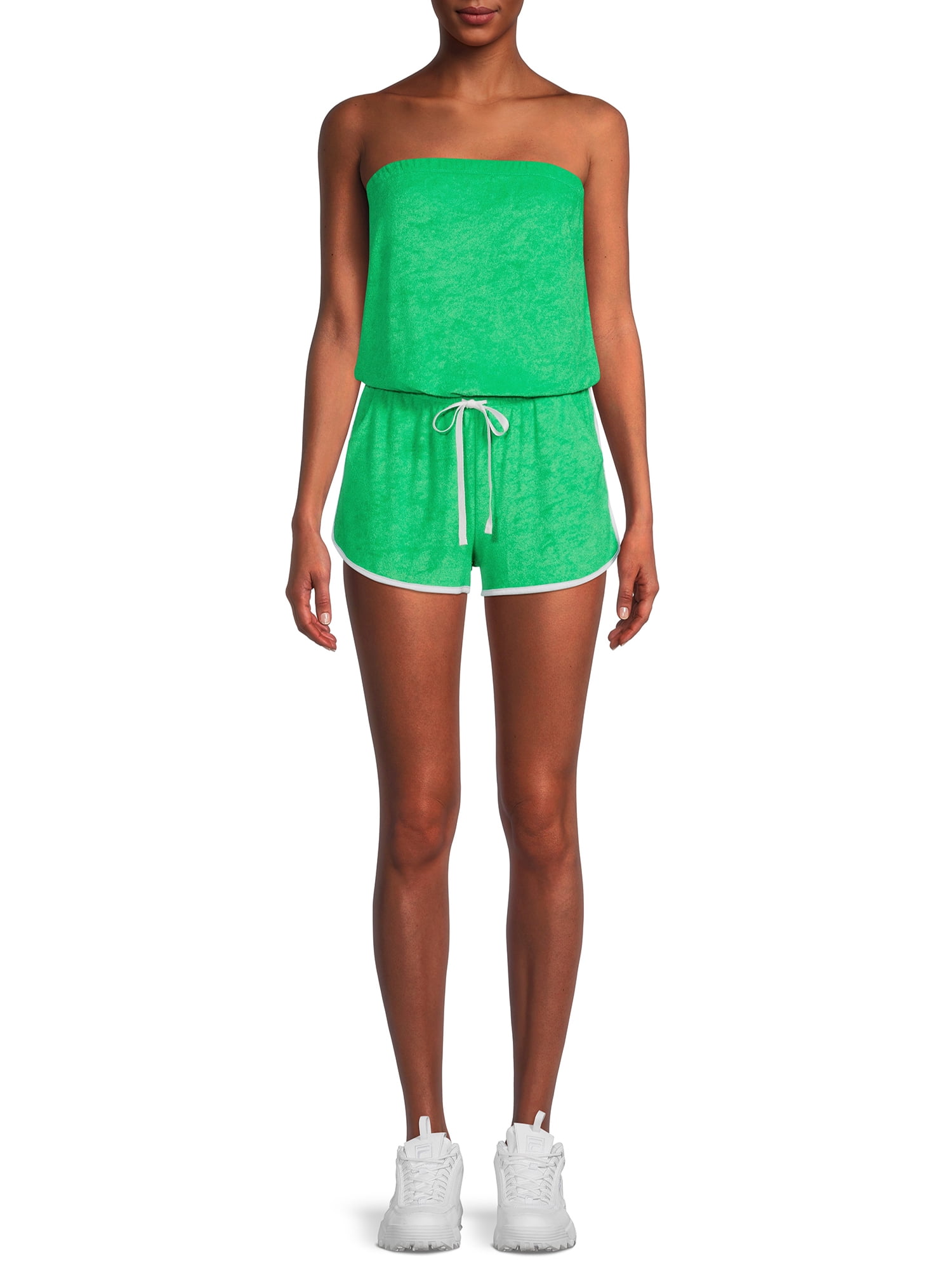 Terry Strapless Romper Terry Strapless Romper