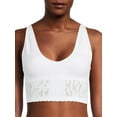 thumbnail image 1 of No Boundaries Juniors' Textured V-Neck Longline Brami, 1 of 4