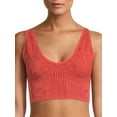 thumbnail image 1 of No Boundaries Juniors' Textured V-Neck Longline Brami, 1 of 4