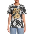 thumbnail image 1 of No Boundaries Juniors Tie Dye Boyfriend T-Shirt, 1 of 5