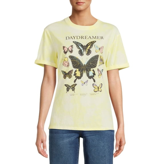 No Boundaries Juniors Tie Dye Boyfriend T-Shirt