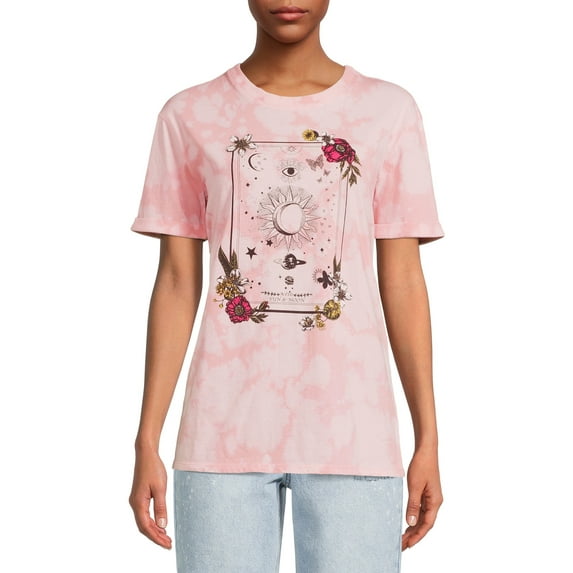 No Boundaries Juniors Tie Dye Boyfriend T-Shirt