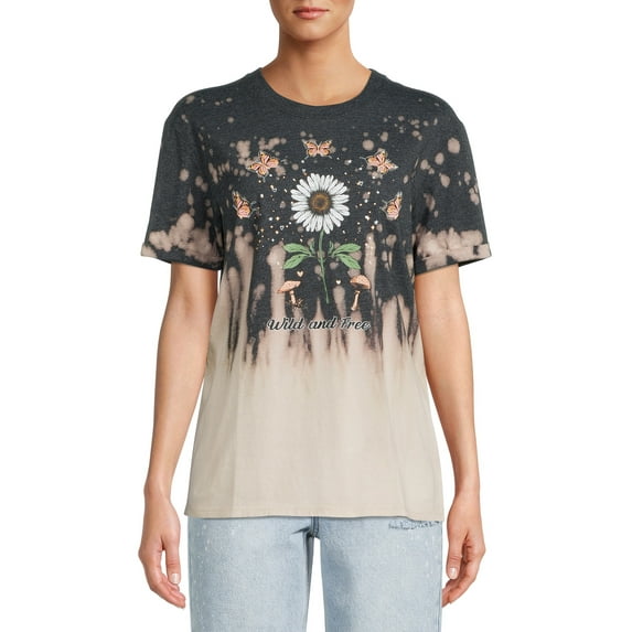 No Boundaries Juniors’ Tie Dye Boyfriend T-Shirt