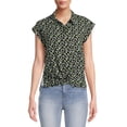 thumbnail image 1 of No Boundaries Juniors Tie Front Camp Shirt, 1 of 5