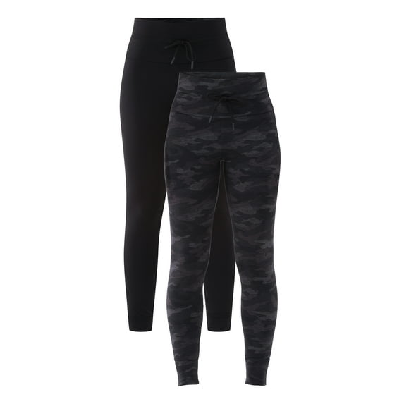 No Boundaries Tie-Front Leggings, 2-Pack, Women's