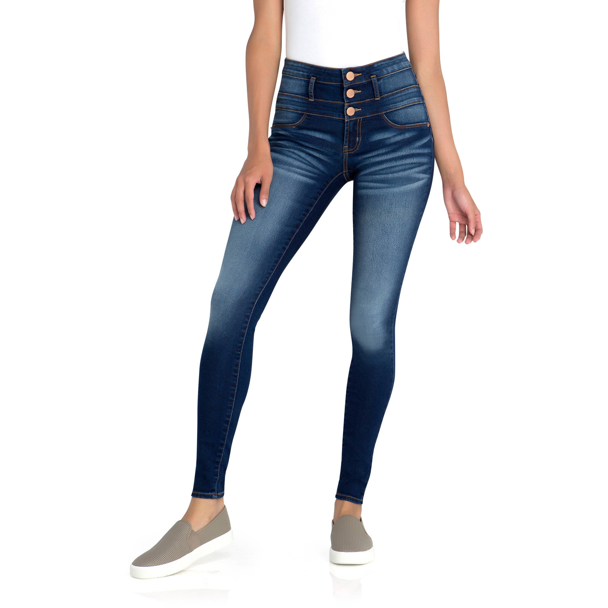 No Boundaries Juniors' Triple Stack Skinny Jeans - Walmart.com