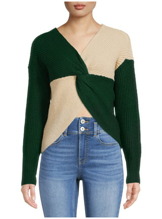 No Boundaries womens Sweater, Khaki Green, Size XL, Side Lacing – Toadstool  Farm Vintage