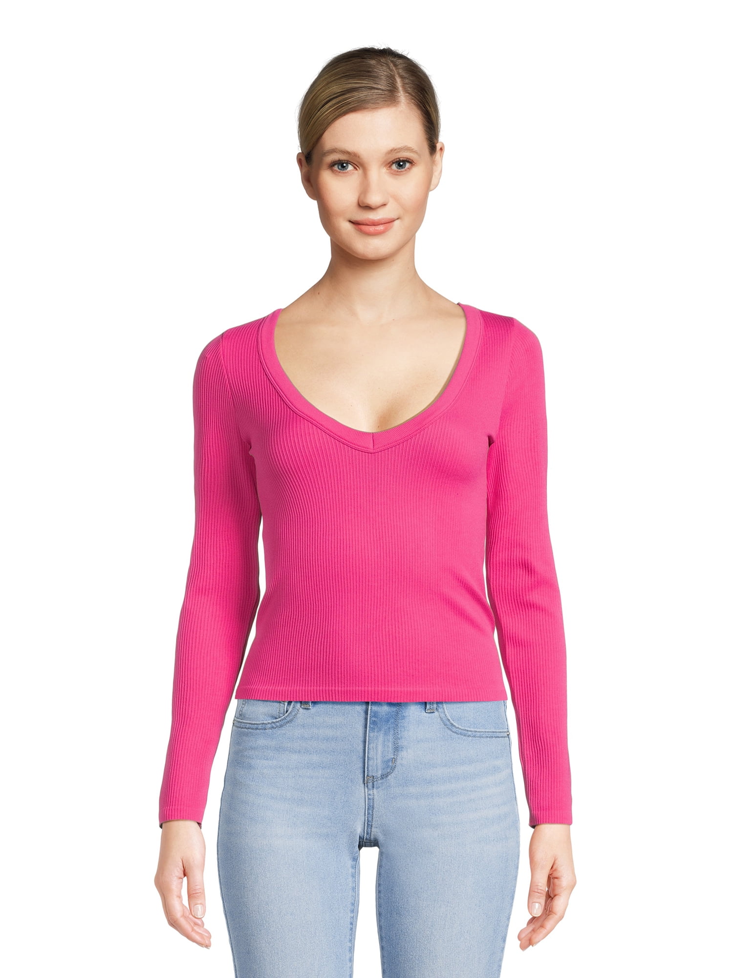 Shop No Boundaries Juniors VNeck Seamless Tee, Sizes XSXXL Great