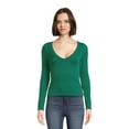 thumbnail image 1 of No Boundaries Juniors V-Neck Seamless Tee, Sizes XS-XXL, 1 of 5