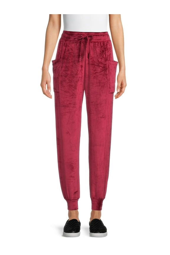 Juniors' Velour Boyfriend Jogger Sweatpants