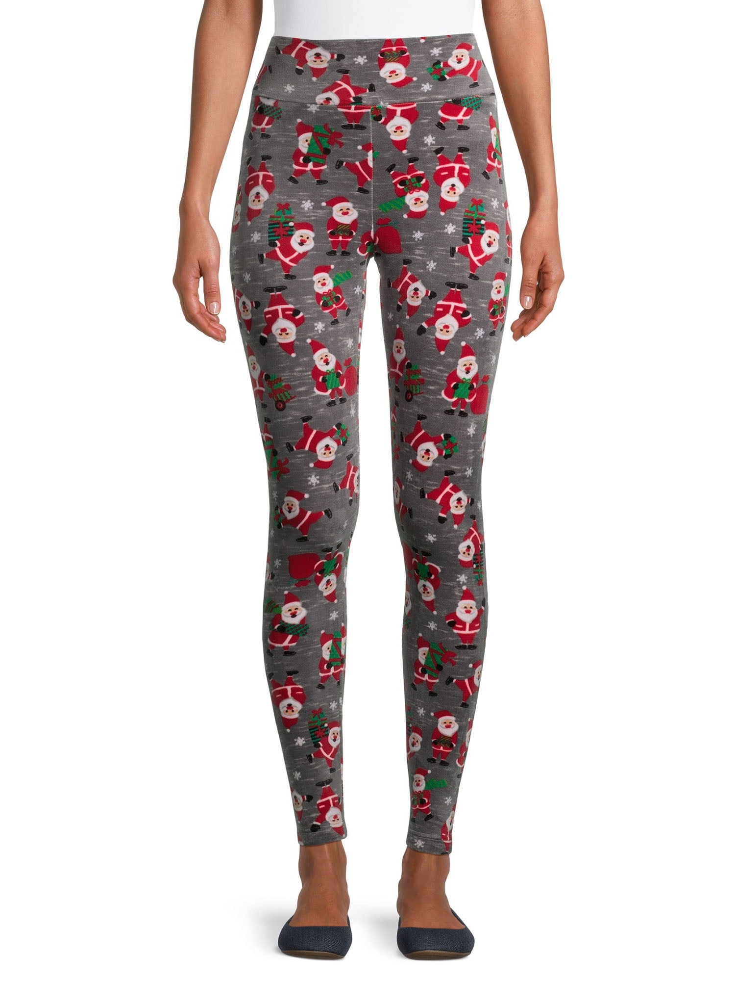 No Boundaries Juniors' Christmas Velour Leggings 