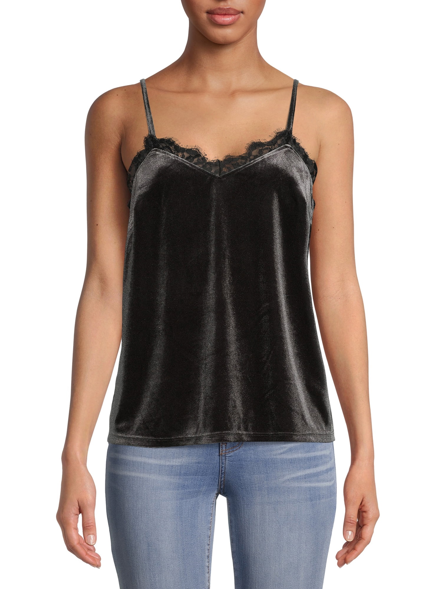 No Boundaries Juniors’ Velvet Cami Top
