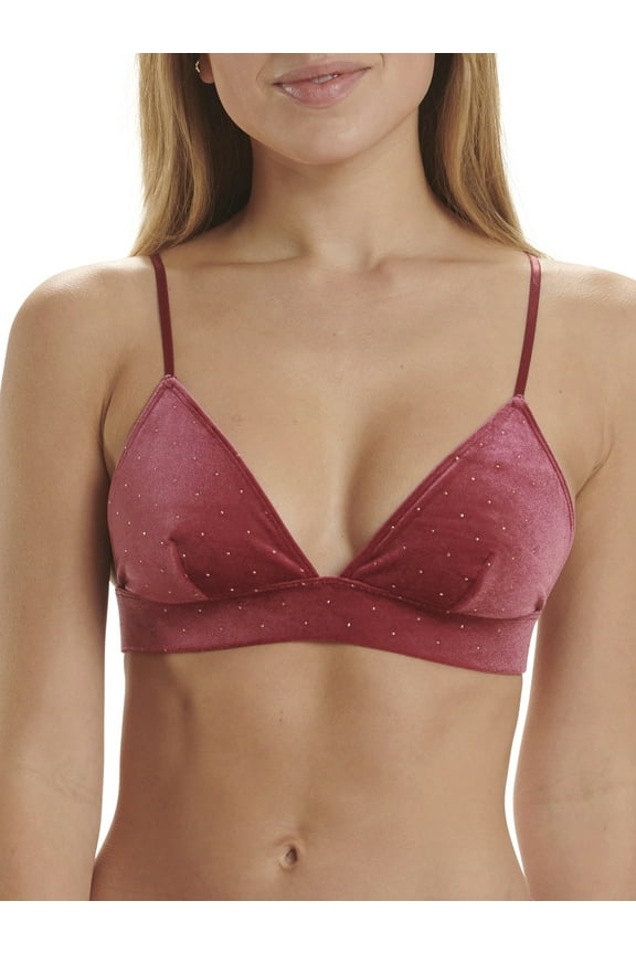 Juniors Velvet Triangle Bralette