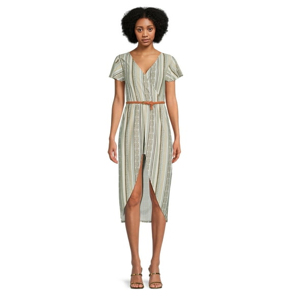 No Boundaries Juniors Walk Thru Dress