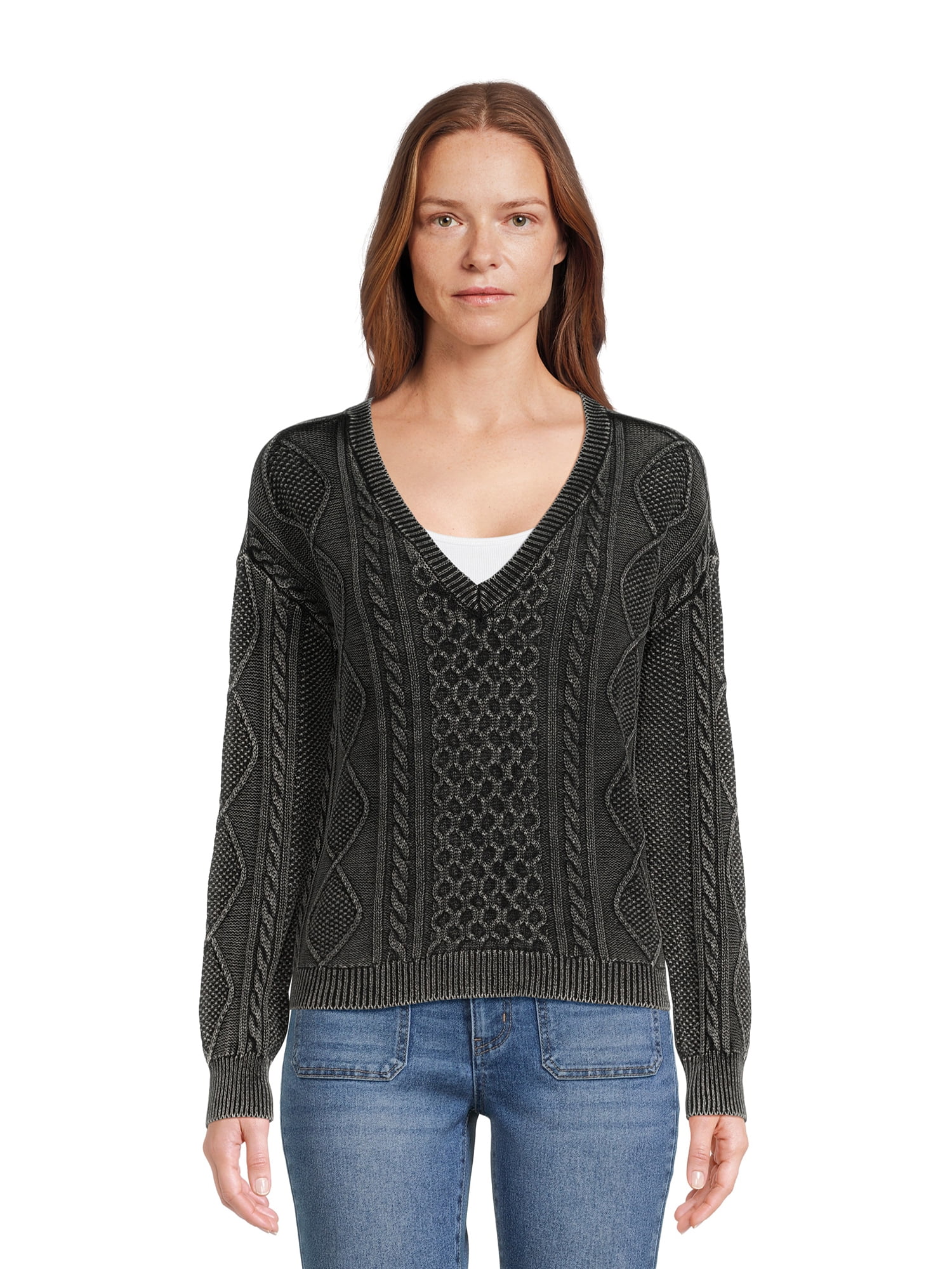 Washed Knit V-Neck Top Washed Knit V-Neck Top