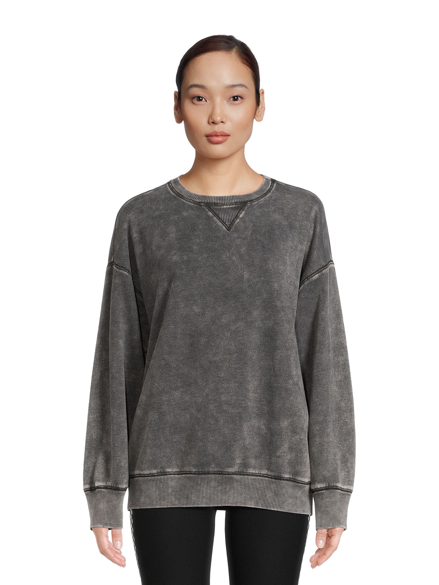 No Boundaries Juniors Washed Crewneck Sweatshirt Sizes XS