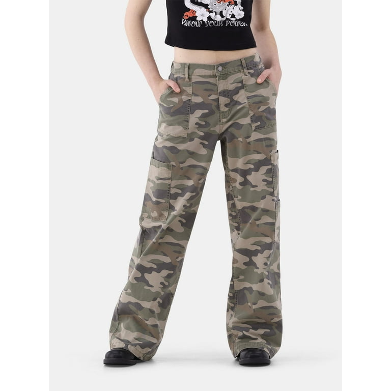 No Boundaries Wide Leg Cargo Pants Women s Walmart