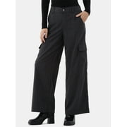 No Boundaries Cargo Wide Leg Pants, Women's