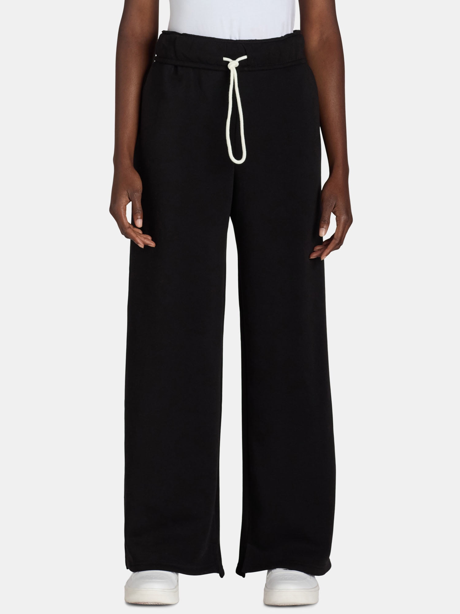 【mnem】Mer Belt Wide Sweatpants No-Boundaries-Juniors-Wide-Leg