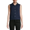 thumbnail image 1 of No Boundaries Juniors' Woven Sleeveless Top, 1 of 6