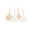 thumbnail image 1 of No Boundaries Women's Tailored Lightly Lined Underwire T-Shirt Bra, 2-Pack, 1 of 4
