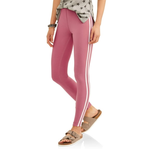 No Boundaries Juniors' side stripe sueded jersey ankle leggings (prints & solids)