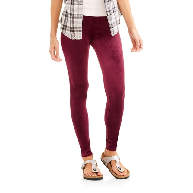 No Boundaries Juniors' soft & plush velour leggings - Walmart.com