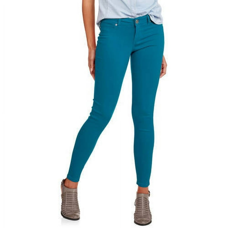 No Boundaries Juniors super stretch colored skinny jeans