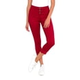 thumbnail image 1 of No Boundaries Juniors' triple stack ankle wide cuff crop jeans, 1 of 3