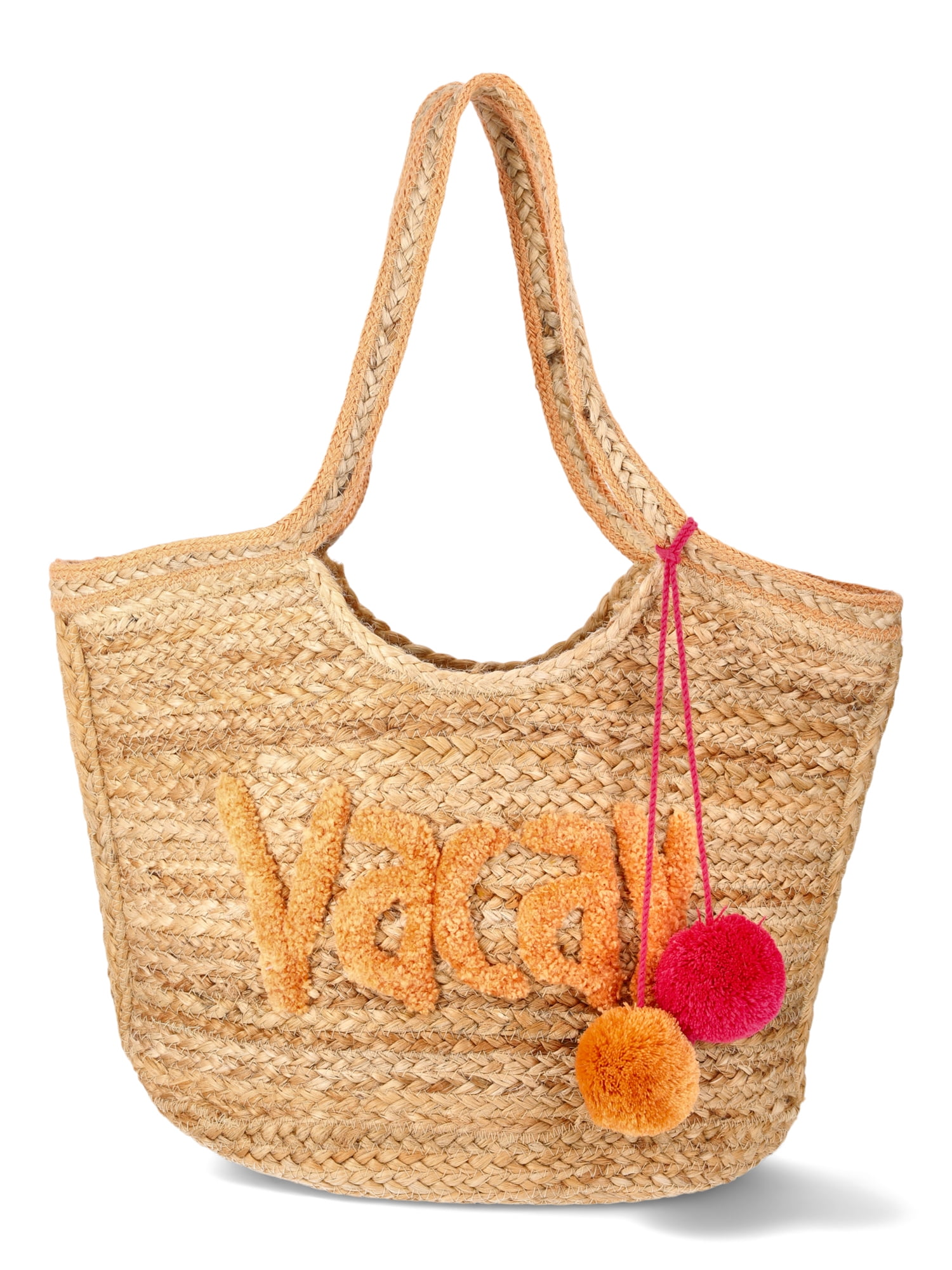 Jute Festival Tote Bag, Orange Vacay, Women’s