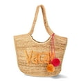 thumbnail image 1 of No Boundaries Jute Festival Tote Bag, Orange Vacay, Women’s, 1 of 5