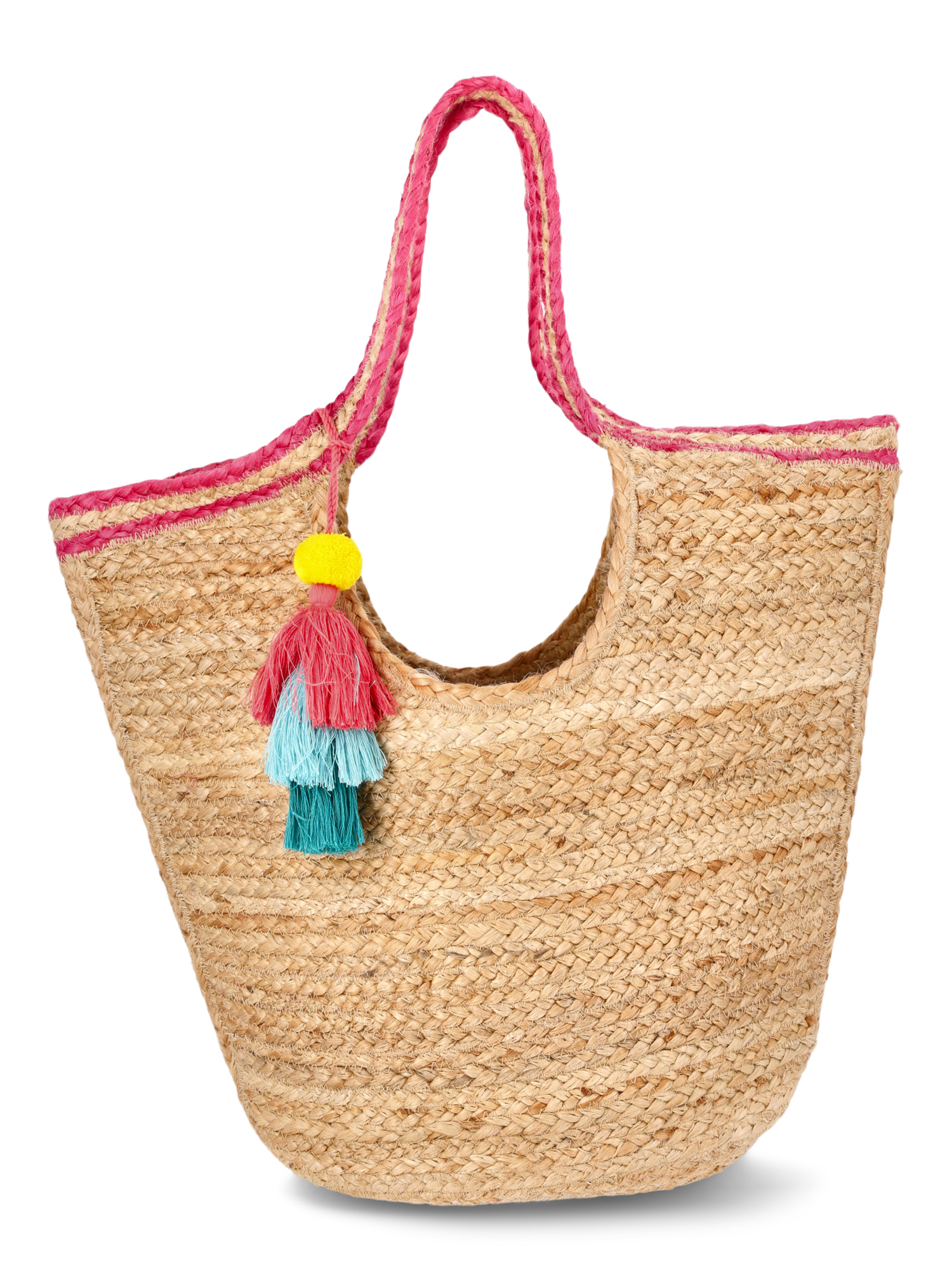 No Boundaries Jute Tote Bag, Natural, Women’s