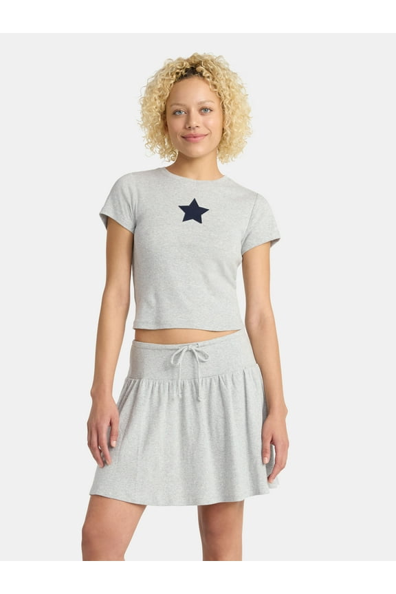 Cotton Cami and Mini Bubble Skirt Set, 2-Piece, Women's Sizes XXS-XXL