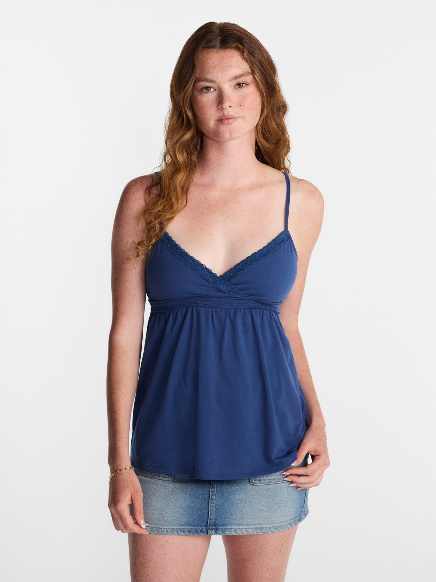 No Boundaries Knit Babydoll Cami, Womens