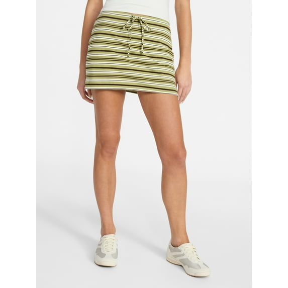 No Boundaries Knit Micro Mini Skort, Women's XXS-XXL