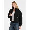 thumbnail image 1 of No Boundaries Knit Puffer Jacket, Women's, 1 of 6