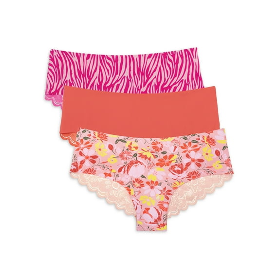 No Boundaries Lace Back Cheeky Panty, 3-Pack
