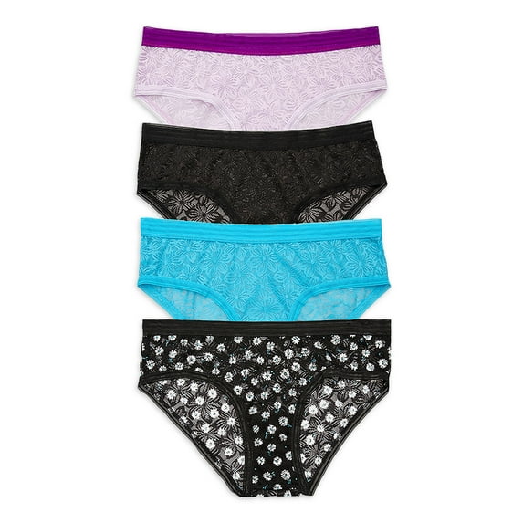 No Boundaries Lace Cheeky Panties, 4-Pack