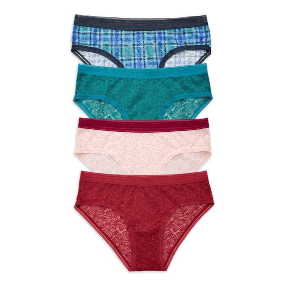 No Boundaries Lace Cheeky Panties, 4-Pack