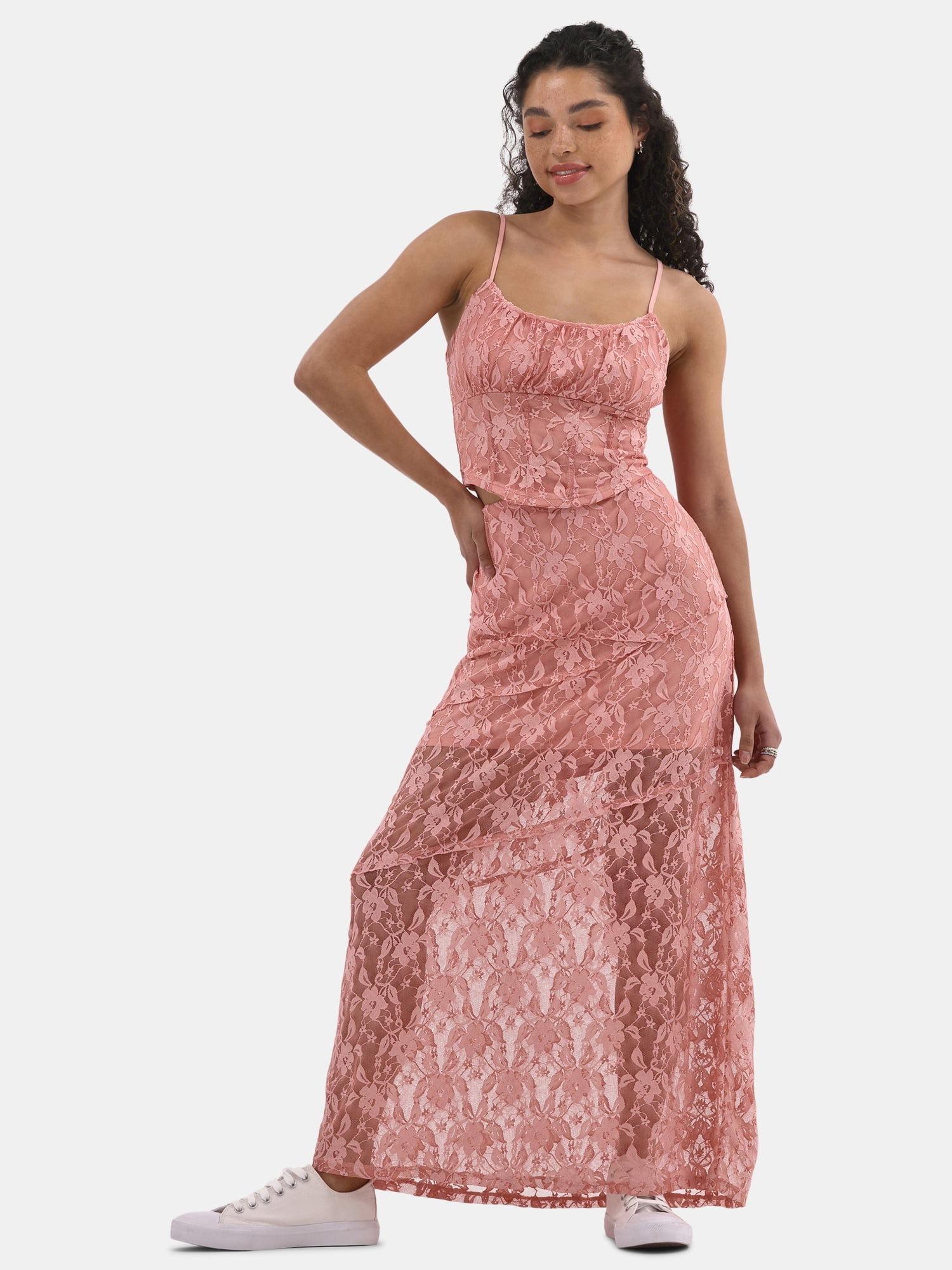knee length dresses for ladies Breezy Botanics 2-Piece Maxi Dress: Women's Summer Outfits main image 0