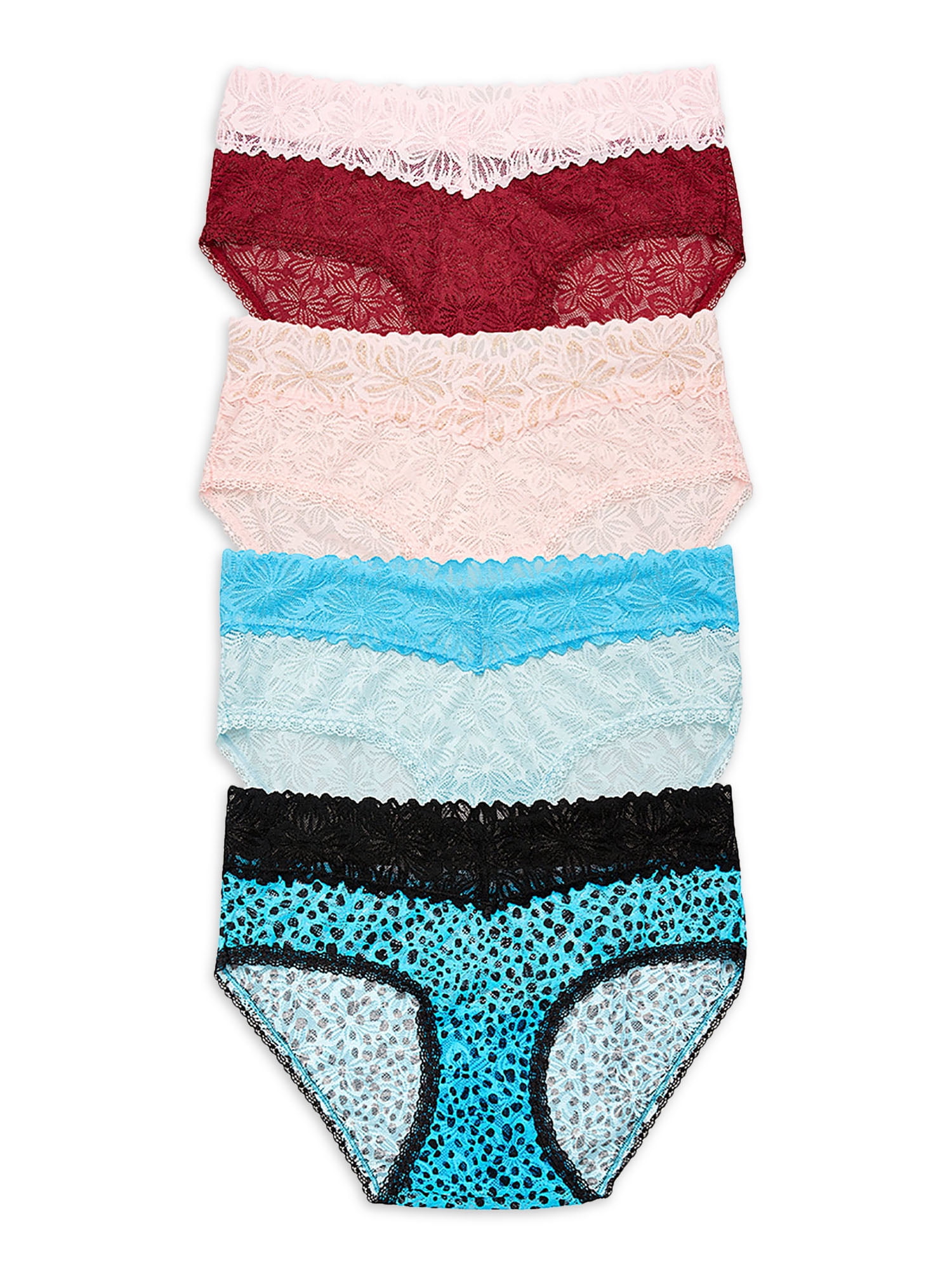 No Boundaries Lace Hipster Panties, 4Pack