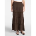 thumbnail image 1 of No Boundaries Lace Insert Tiered Maxi Skirt, Women's XXS-XXL, 1 of 5