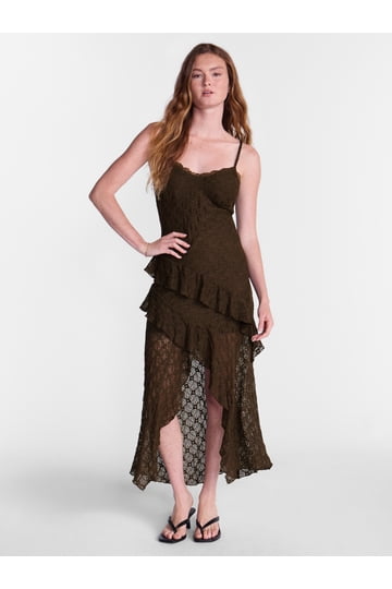 walmart brown dress Womens Dresses Collection Stylish Midi Maxi Beaded Prom Dress Oak Hill Easy Stretch Size:7M offer head