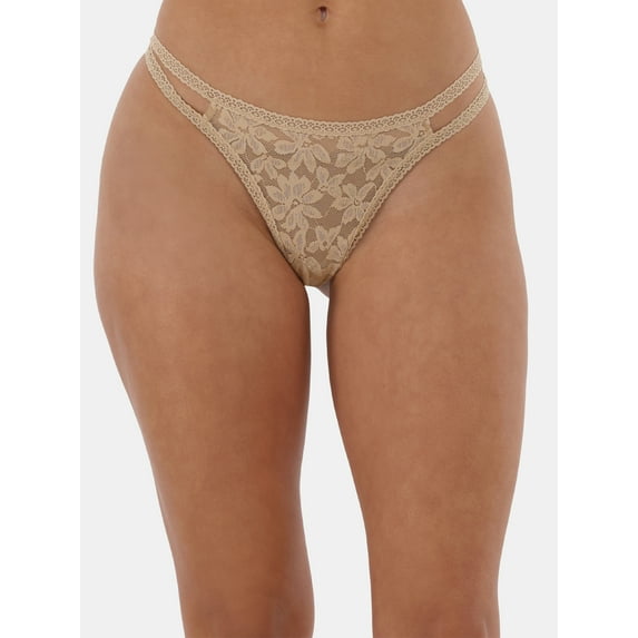 No Boundaries Lace Strappy Thong Panties, Women's