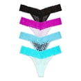 thumbnail image 1 of No Boundaries Lace Thong Panties, 4-Pack, 1 of 4