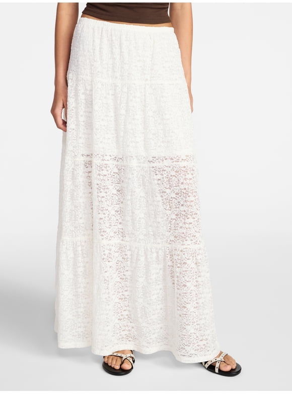 Lace Tiered Maxi Skirt, Women's XXS-XXL