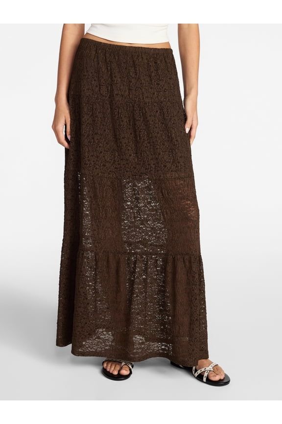 Lace Tiered Maxi Skirt, Women's XXS-XXL